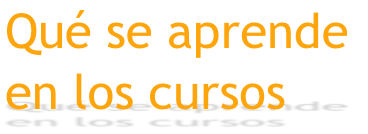 Qué se aprende  en los cursos
